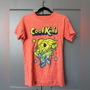 Orange soft cotton T-shirt “Cool Kids” design